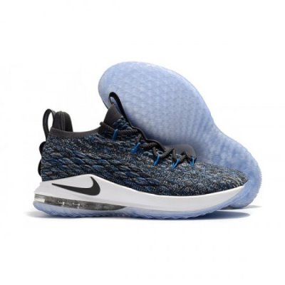 Nike Erkek Lebron 15 Low Signal Mavi / Gri / Siyah Basketbol Ayakkabısı Türkiye - 6303O9W1